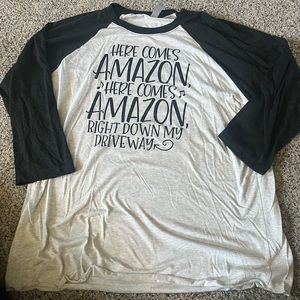 NWOT Here Cones Amazon Baseball Jersey T Shirt Size XL